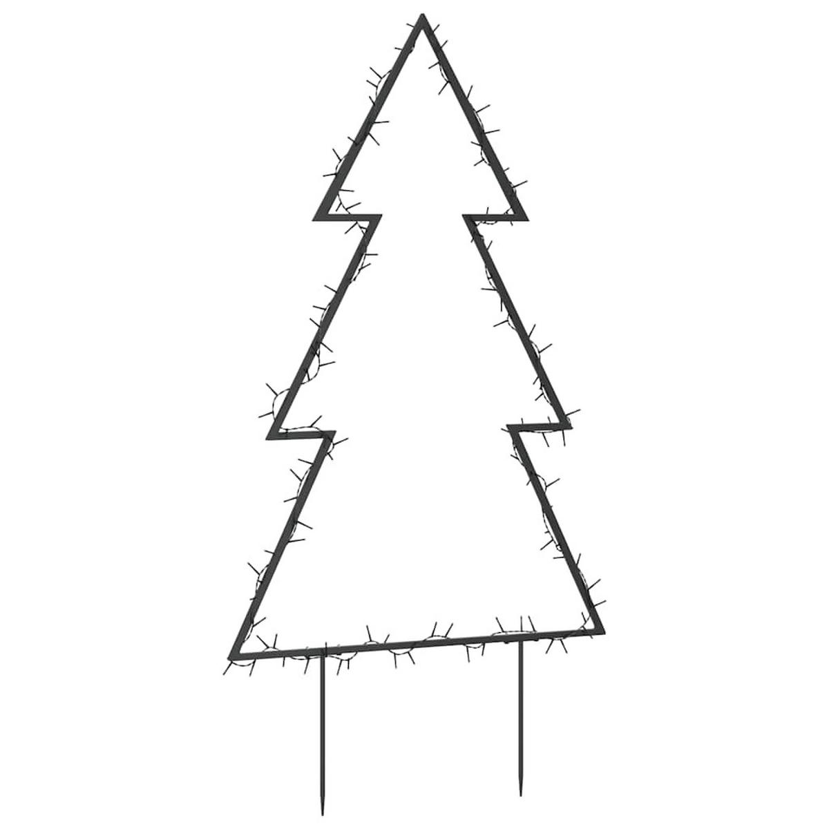 WEIHNACHTSBAUM Mit Erdspiessen Und 115 Leds 90 Cm - Schwarz, Kunststoff (62/115/2cm) - vidaXL