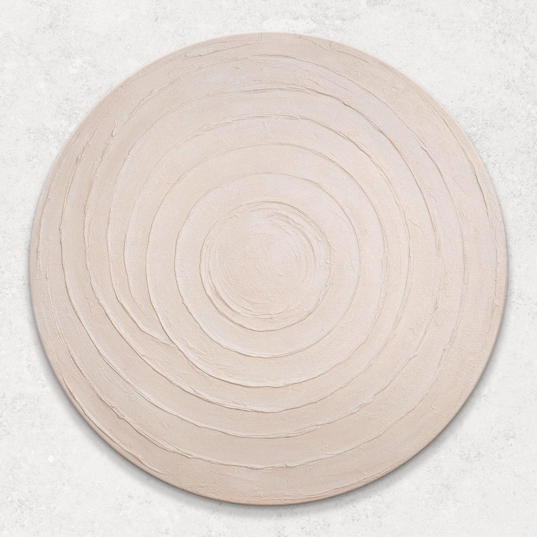 GEMÄLDE Kreisförmiger Rhythmus auf Keilrahmen 90 cm - Beige, Holz (90/90cm) - YS-art gallery