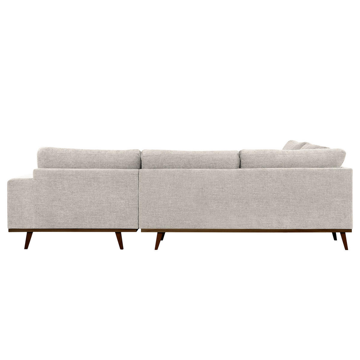 ECKSOFA mit Ottomane - Buchefarben/Grau, Buchenholz/Textil (287/219cm) - home24