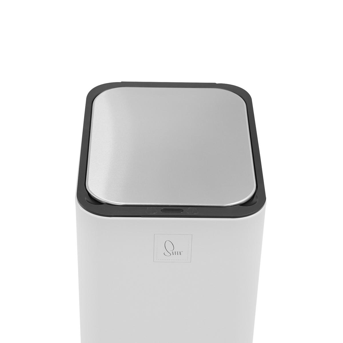 SENSORMÜLLEIMER SE13L - Weiß, Metall (21/40/29cm) - SVITA