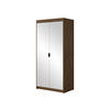 KLEIDERSCHRANK Elena 2D - Eichefarben/Schwarz, Holzwerkstoff/Kunststoff (90/191/53cm) - MIRJAN24