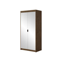 KLEIDERSCHRANK Elena 2D - Eichefarben/Schwarz, Holzwerkstoff/Kunststoff (90/191/53cm) - MIRJAN24