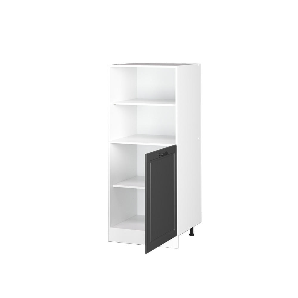 HERDUMBAUSCHRANK R-Line Anthrazit Landhaus 60 cm - Dunkelgrau/Anthrazit, Holzwerkstoff (60/143/57cm) - Vicco