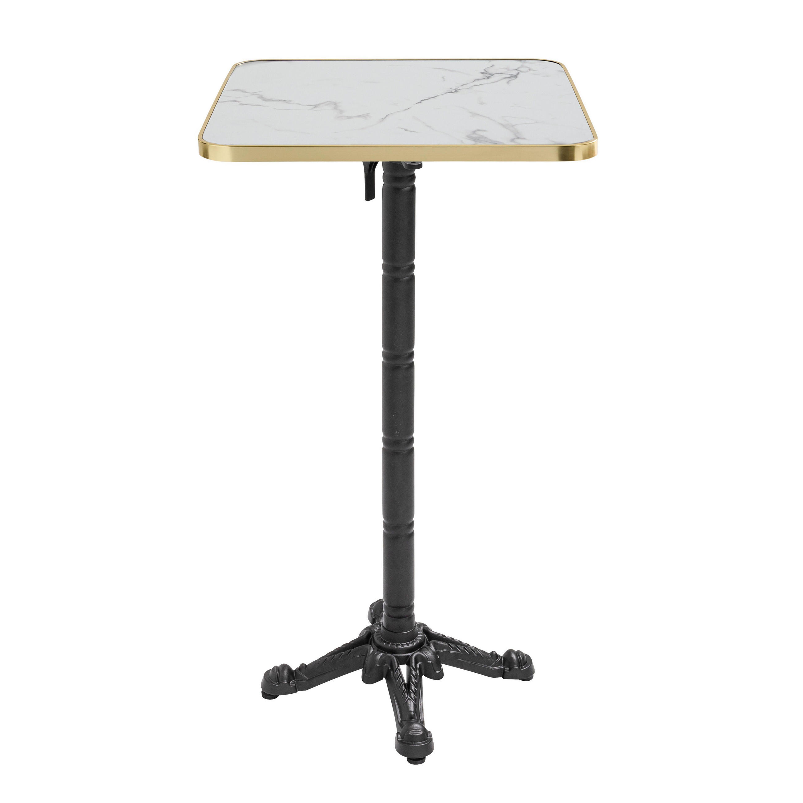 STEHTISCH, Weiß/Gelb - Weiß, Holzwerkstoff (60/60/108cm) - Oviala