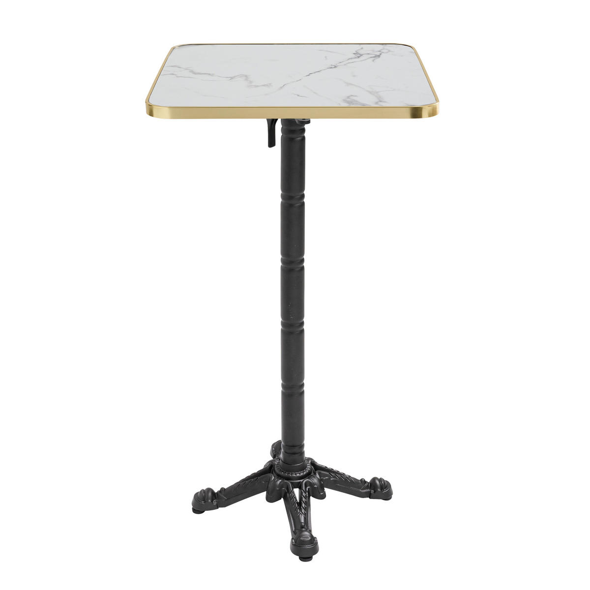 STEHTISCH, Weiß/Gelb - Weiß, Holzwerkstoff (60/60/108cm) - Oviala