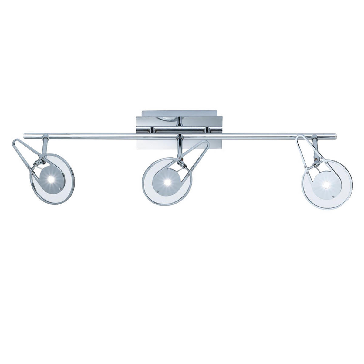 LED DECKENLEUCHTE Metall Chrom Silber - Silberfarben, Metall (66/21/21cm) - Wofi