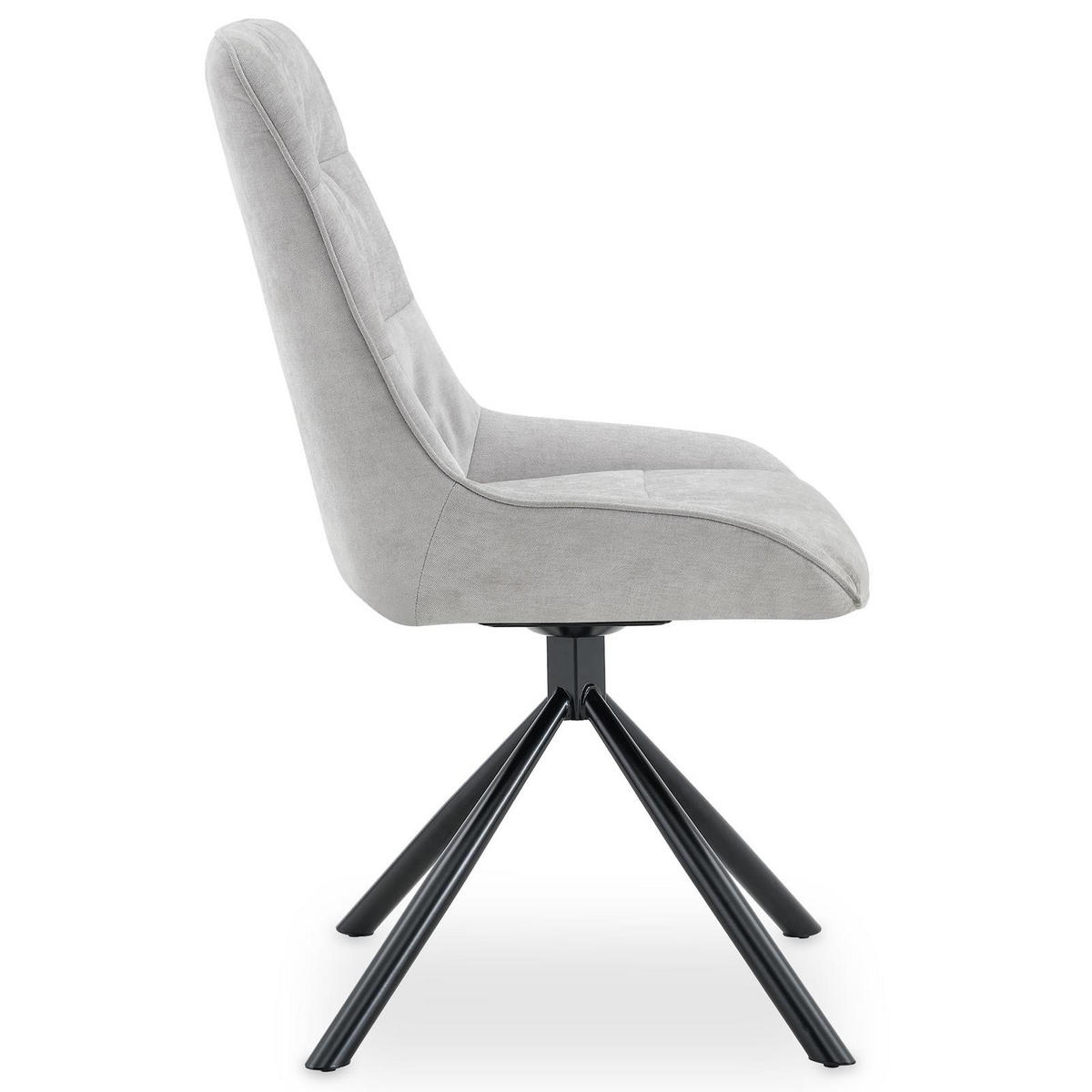 ESSZIMMERSTÜHLE LIBRA 2er-Set grau - Grau, Textil (50/90/60cm) - IDIMEX