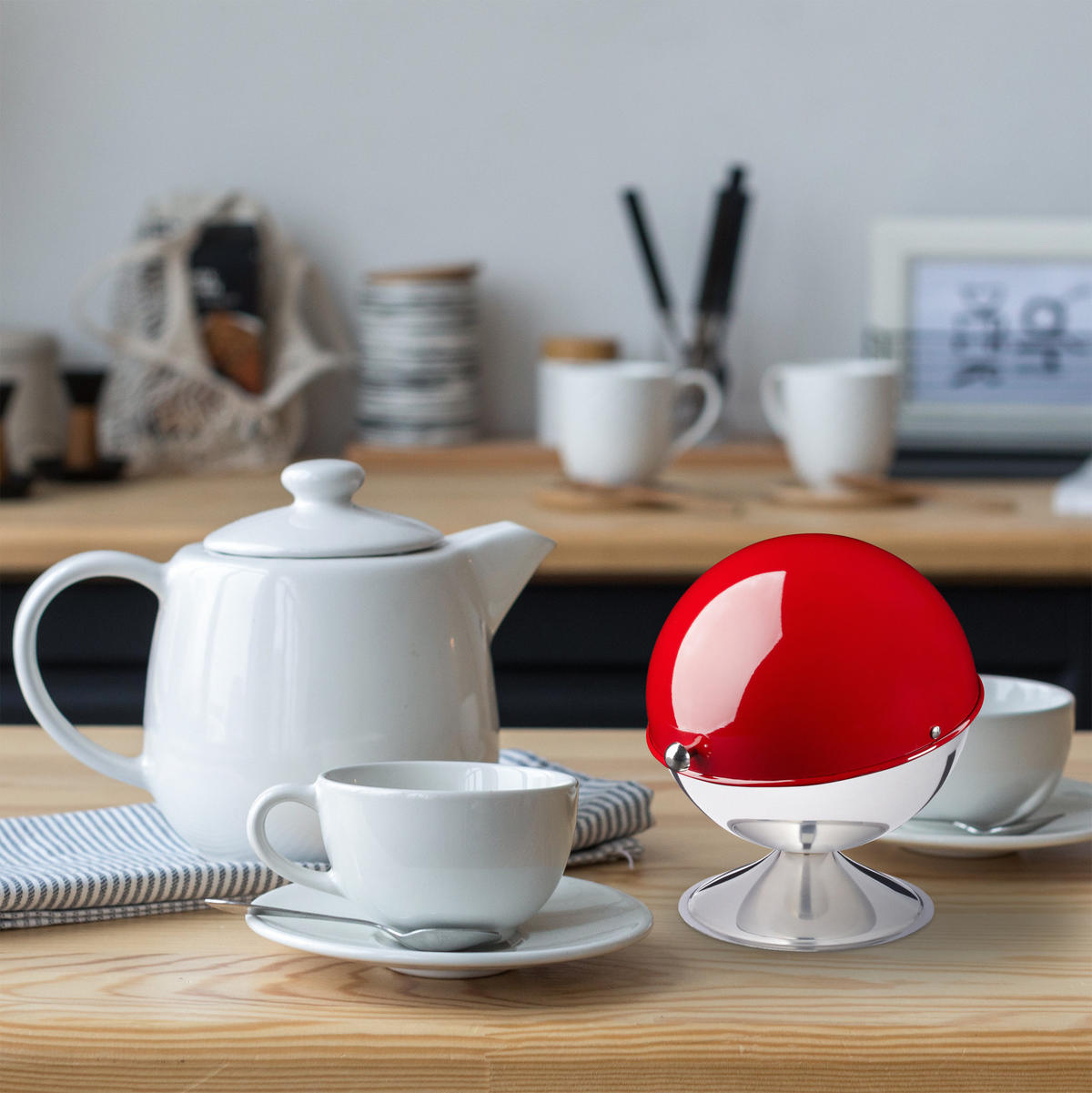 ZUCKERDOSE - Multicolor, Metall (13/16cm) - Relaxdays