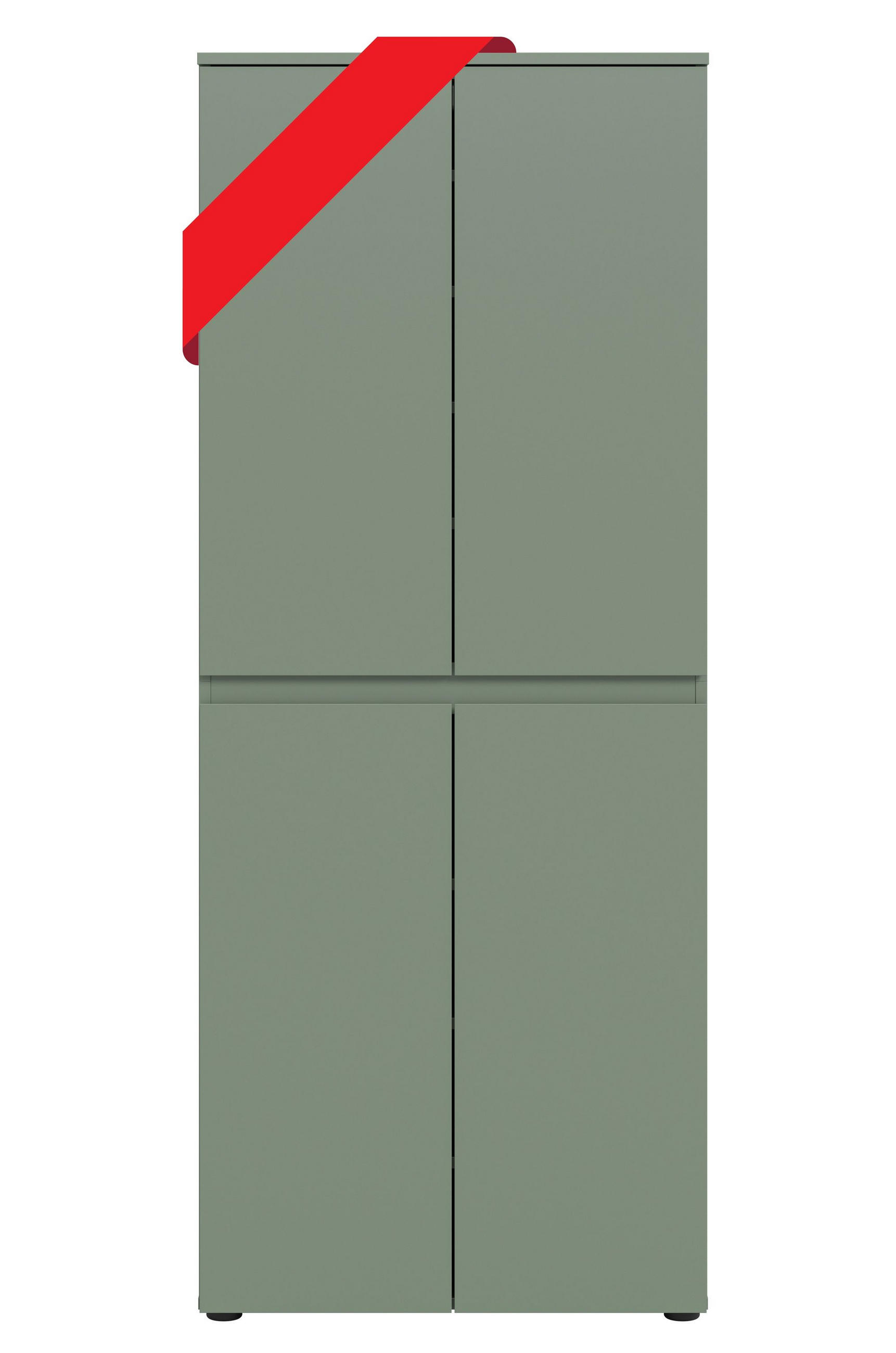 UNIVERSALSCHRANK Canto (B/H/T: ca. 70/175/37 cm) in Smoke Green/Smoke Green - Dunkelgrün, Holzwerkstoff (70/175/37cm) - Homes & Jones