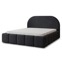 POLSTERBETT FLUSSO 180x200 cm mit Bettkästen - Schwarz - Schwarz, Holz (180/200cm) - MASSENO