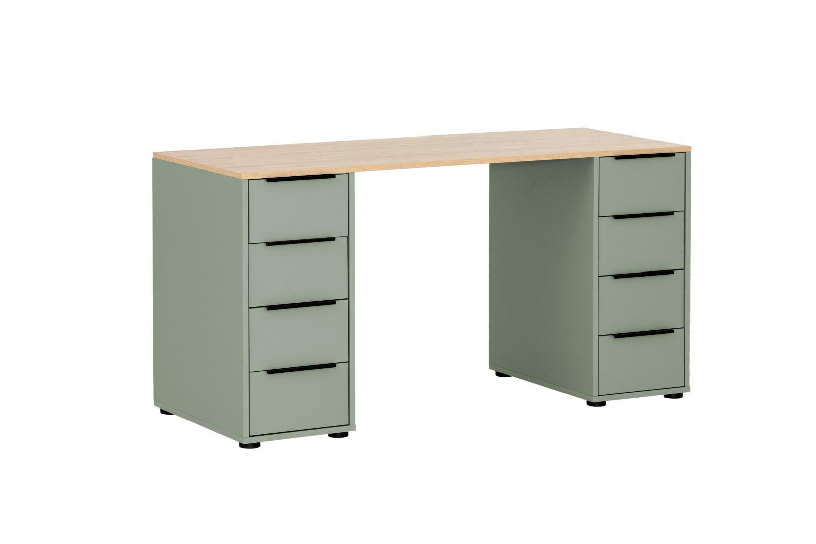 SCHREIBTISCH Kangaroo 73x140x55,5 cm Pistazie / Eiche - Grün, Holz (55.5/140/73cm) - PROREGAL