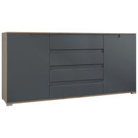 SIDEBOARD Sylt Anthrazit matt - Anthrazit, Holzwerkstoff (166.5/75.5/35cm) - Vladon
