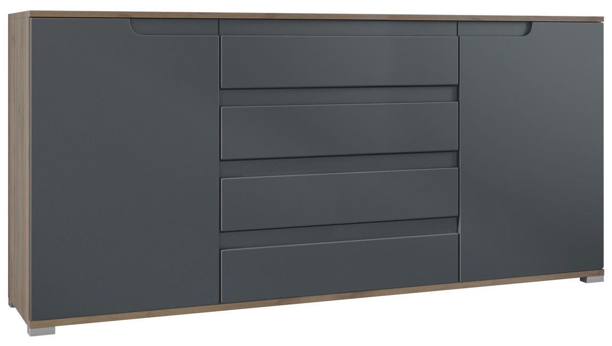 SIDEBOARD Sylt Anthrazit matt - Anthrazit, Holzwerkstoff (166.5/75.5/35cm) - Vladon