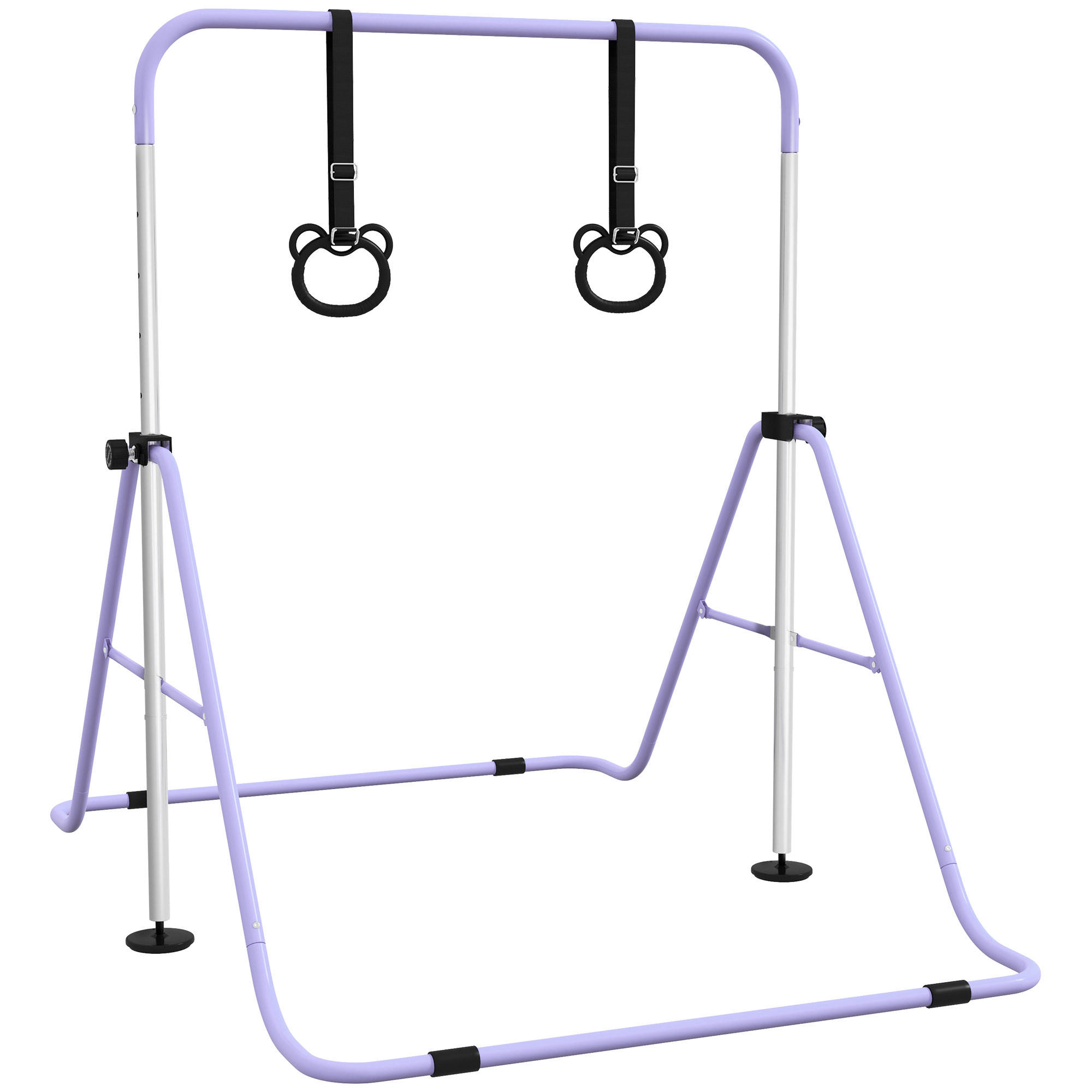 KINDERTURNSTANGE Stahl Violett - Violett, Metall (105/128/148cm) - HOMCOM