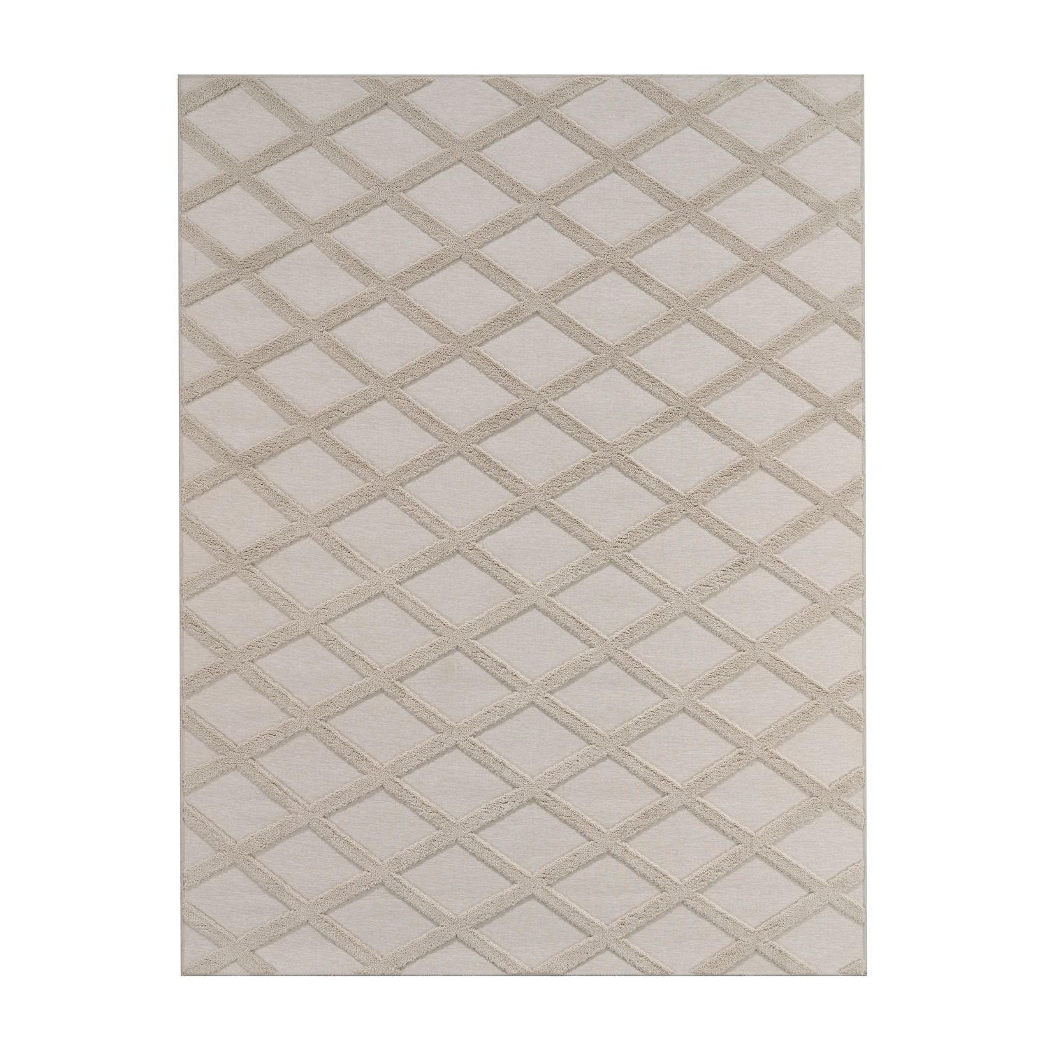 FLACHWEBETEPPICH Skandinavisch Hellbeige Creme 80 x 150 cm - Beige, Kunststoff (80/150cm) - TT Home