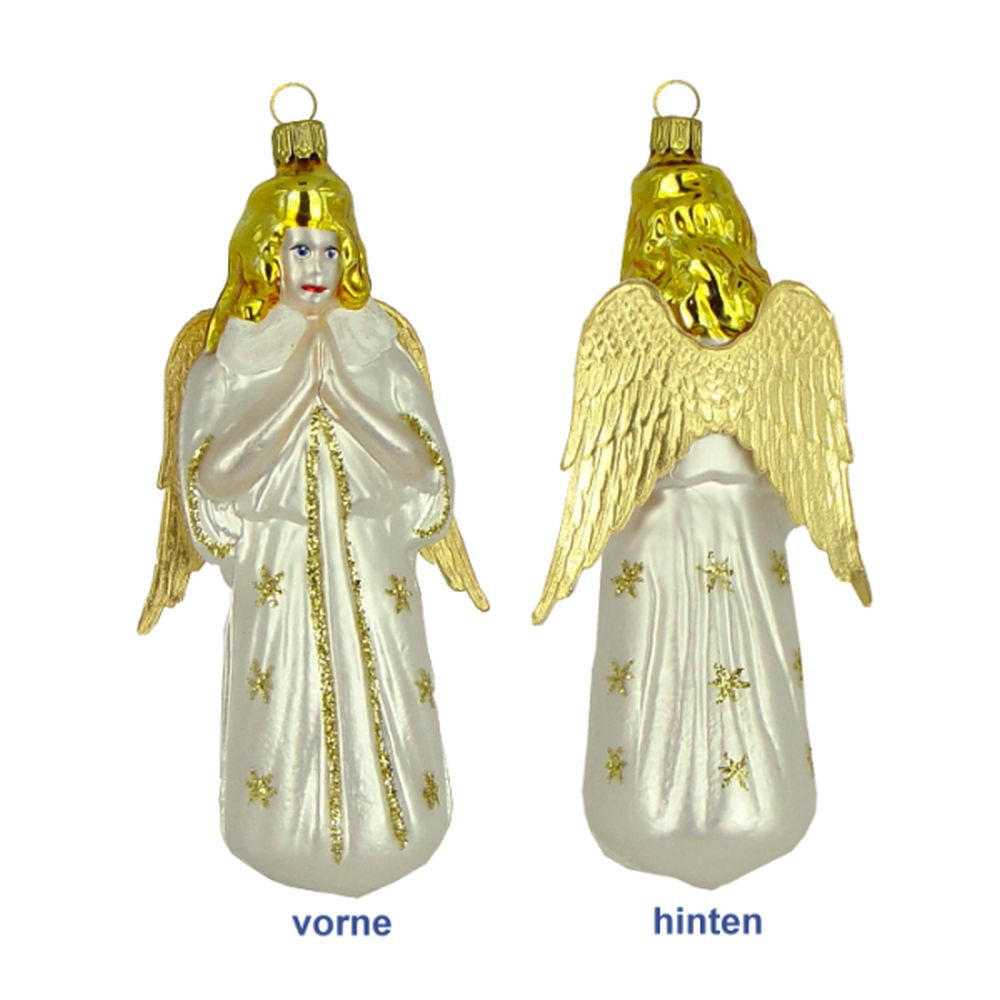 CHRISTBAUMSCHMUCK Großer Engel weiß matt 15 cm - Multicolor, Metall (0.1/15/0.1cm)