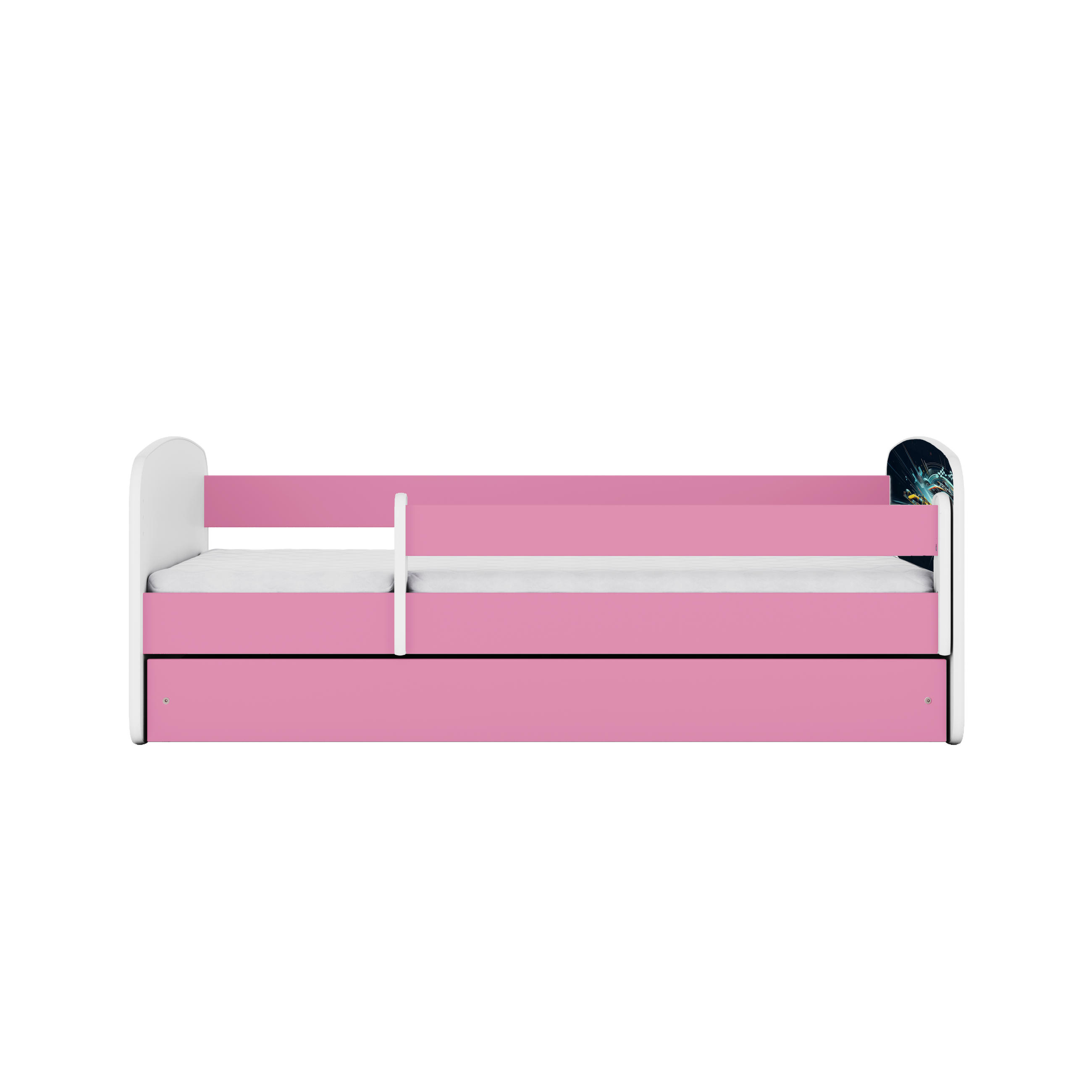 KINDERBETT Ethnie mit Schublade 160/80 90/61/164 - Rosa, Holzwerkstoff (80/160cm) - RAUMHIRSCH FURNITURE