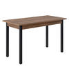 ESSTISCH Den Haag - Walnussfarben, Holzwerkstoff/Metall (60/120/75cm) - [en.casa]