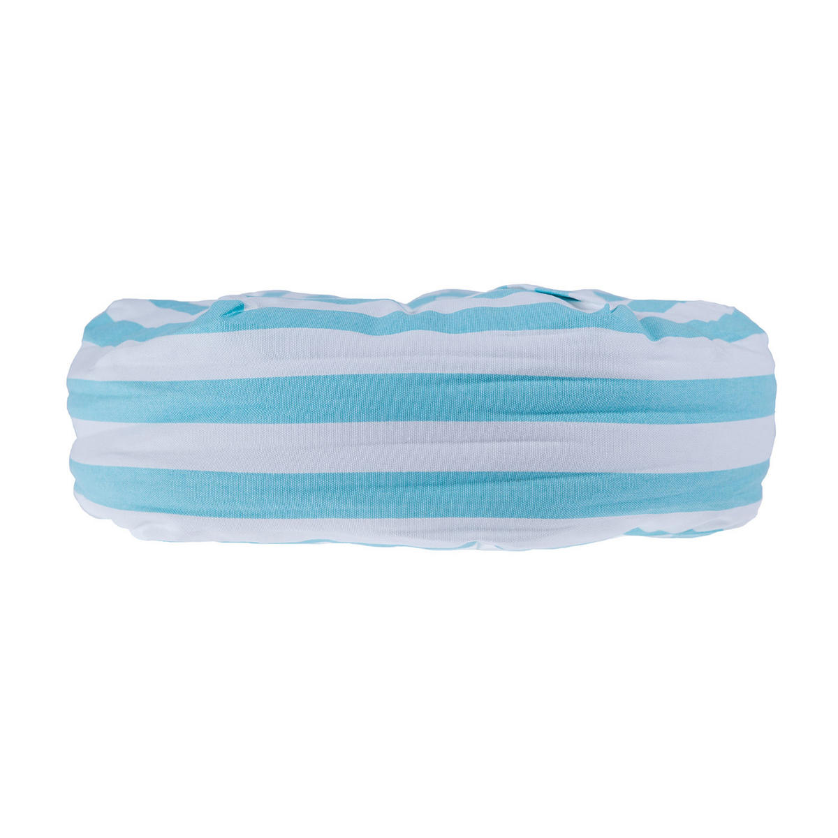 BODENKISSEN rund, blau-weiß gestreift, Ø 40/15 cm - Blau, Textil (40/40/15cm) - Homescapes