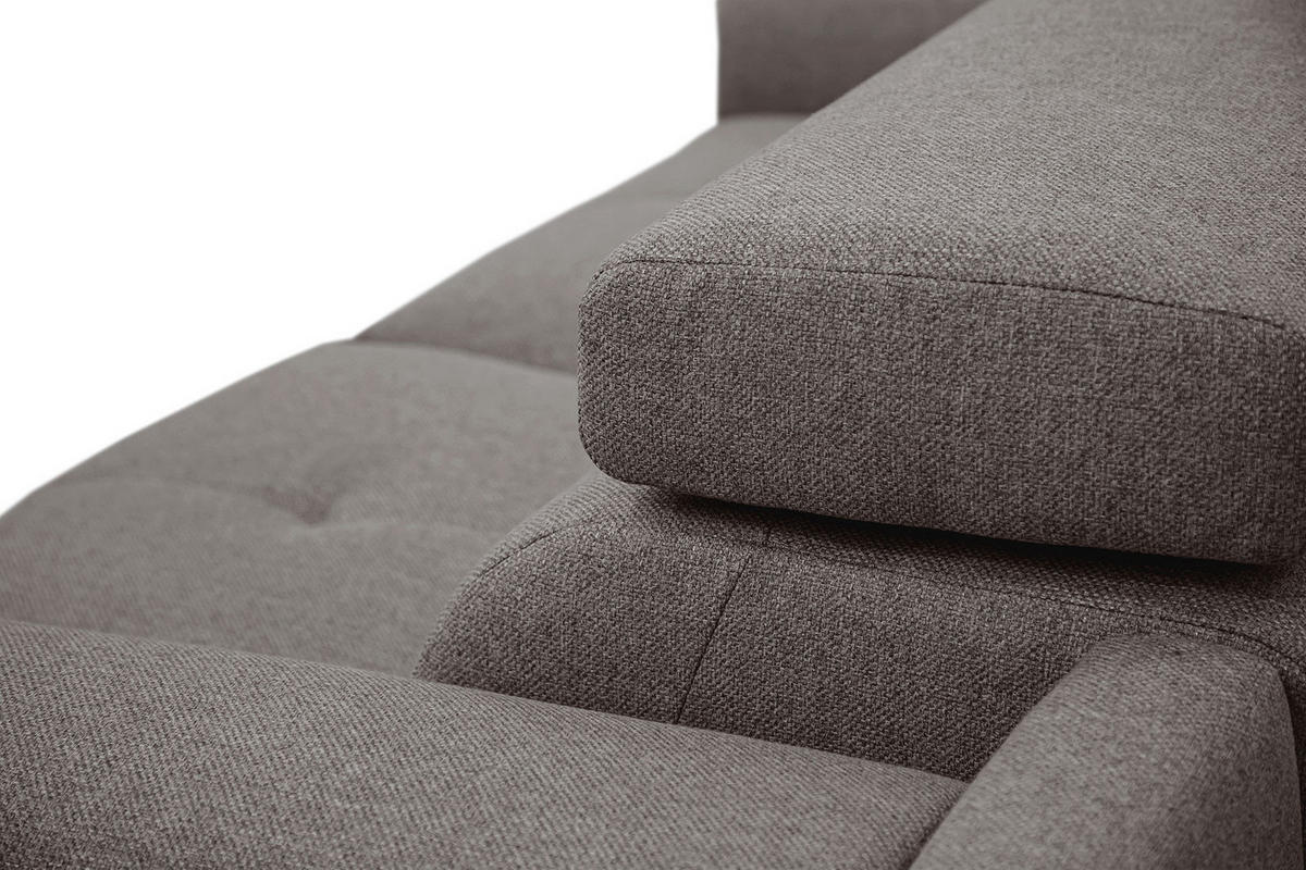 RELAXSOFA MATERA 3-Sitzer mit 2 Relaxfunktionen, braun - Schwarz/Braun, Holzwerkstoff/Textil (212/82/103cm) - Courtois Laville