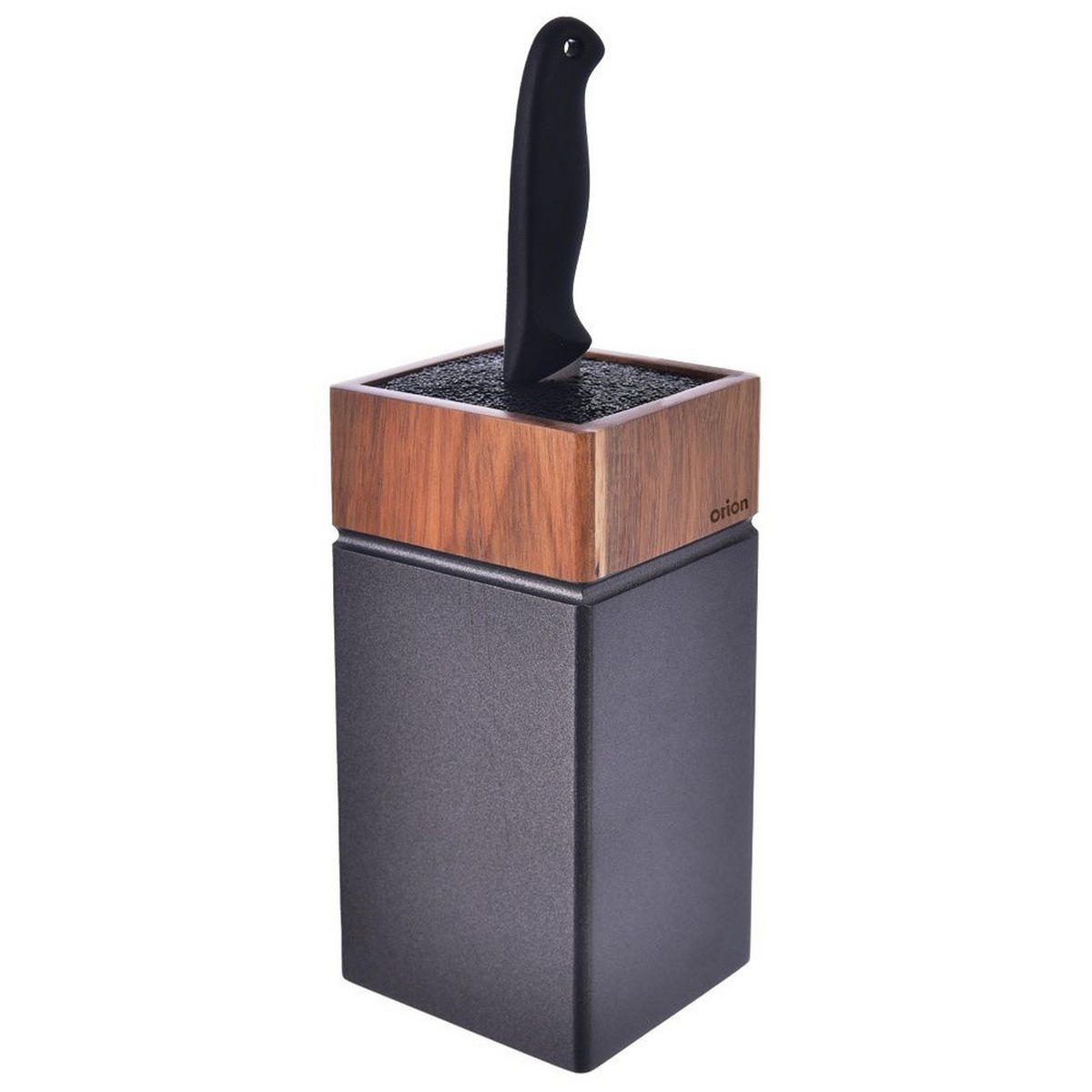 MESSERBLOCK Akazie Wooden Natur-Schwarz - Naturfarben, Holz (10.5/22.5/11cm) - Orion 
