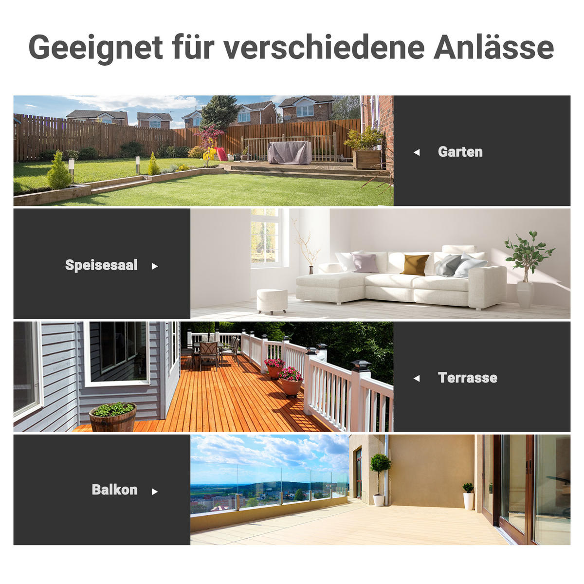 GARTENTISCH, Metall, Hartglas, Schwarz - Schwarz, Metall (68.5/68.5/84cm) - Outsunny
