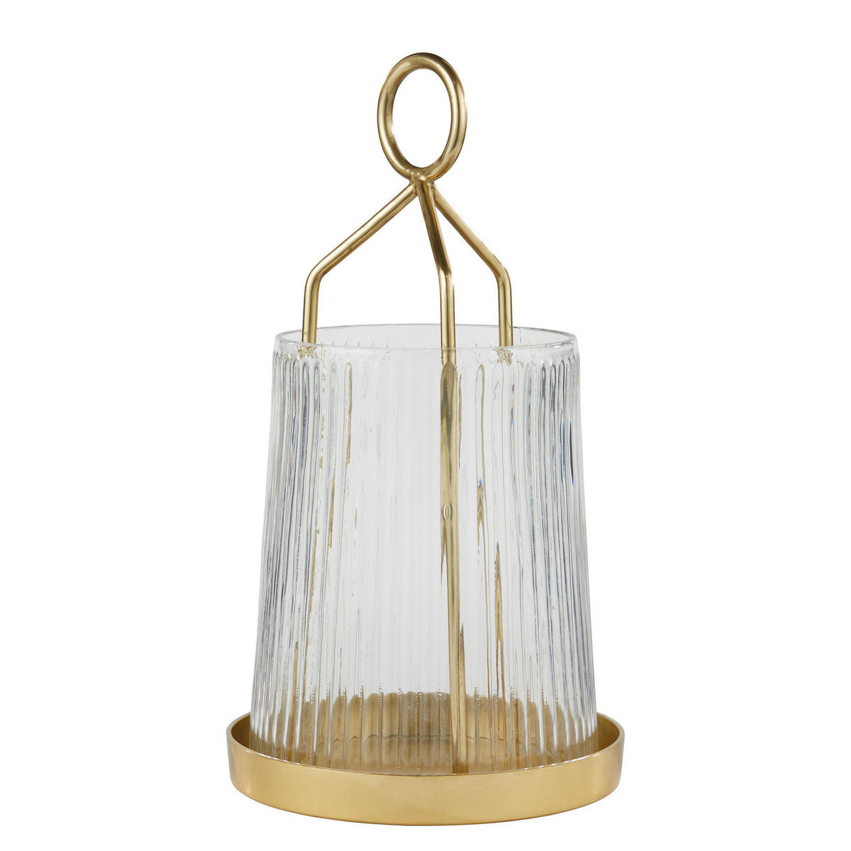 WINDLICHT Jolly & Bright - Goldfarben, Glas (21/28/21cm) - Butlers