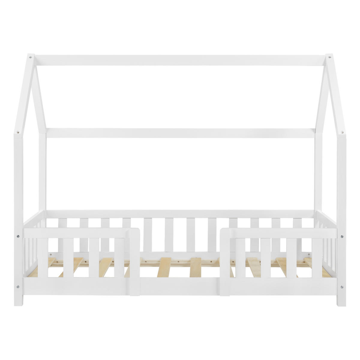 HAUSBETT Sisimiut - Weiß, Holz (80/160cm) - [en.casa]