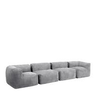 SITZSACK-SOFA 4-tlg. ZEN: 2 Ecksessel, 2 Sessel - Grau, Textil (450/68/100cm) - icon