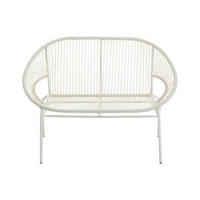 GARTENBANK - 2 Personen - Harz - Weiß - - Weiß, Kunststoff (115/80/78cm) - Vente-Unique