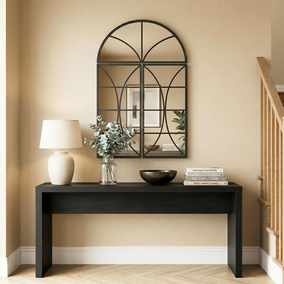 WANDSPIEGEL Schwarz 3er-Set 120/80 cm - Schwarz, Glas (80/120/2cm) - PANGIVO