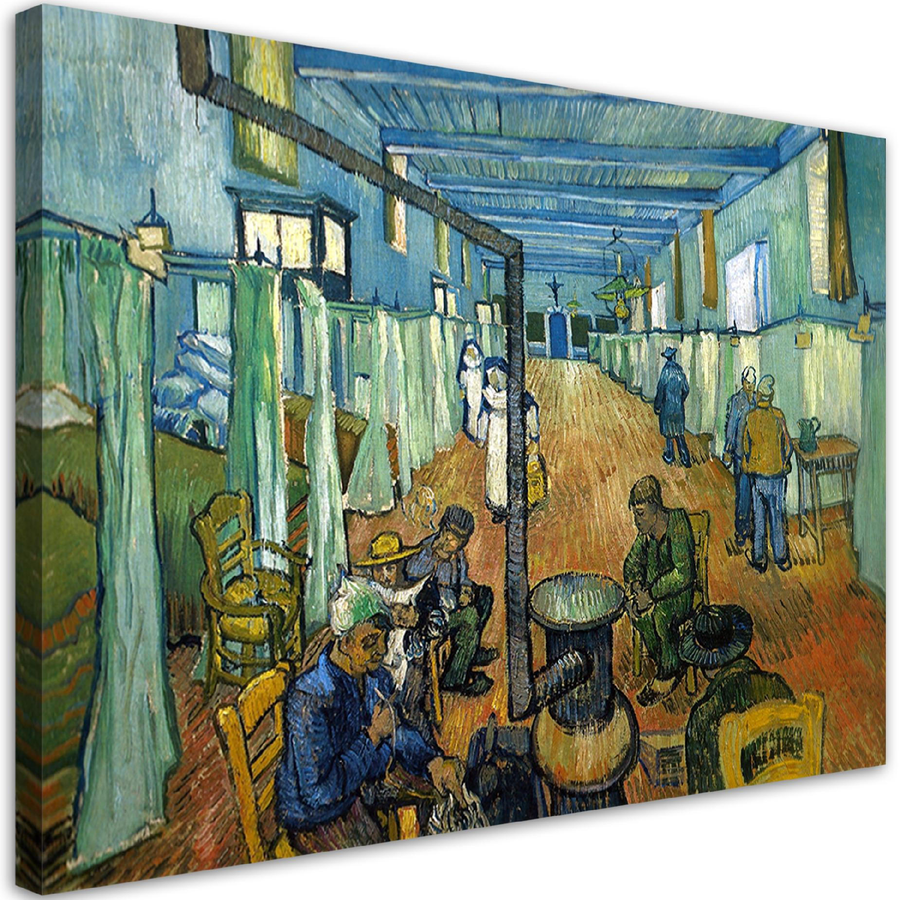 WANDBILD krankenhaus in arles v. van Gogh - Multicolor, Textil (60/40cm) - Feeby