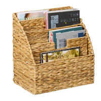 ZEITUNGSSTÄNDER - Hellbraun, Textil/Metall (40/41/25cm) - Relaxdays