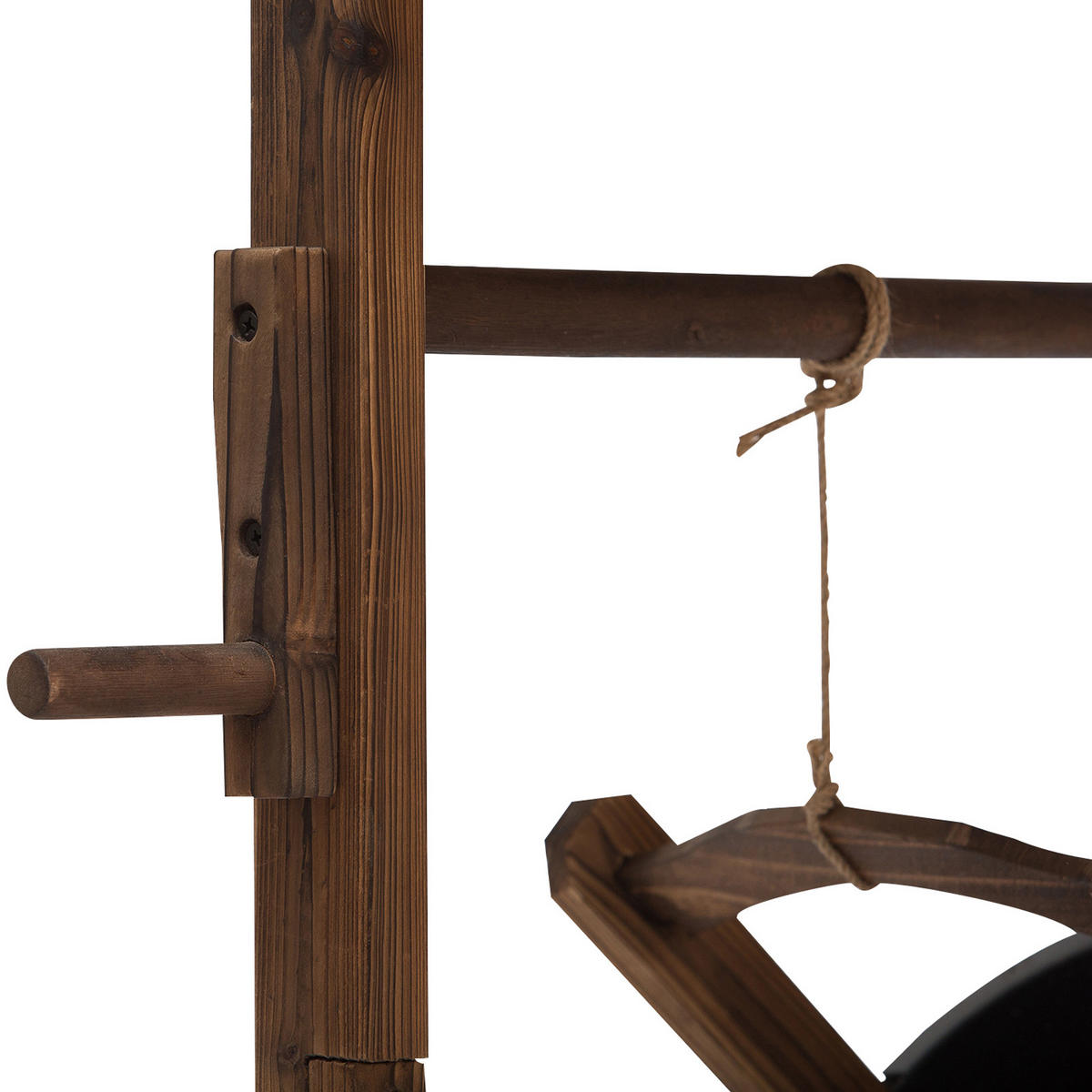 GARTENBRUNNEN, Tannenholz, Verkohlt - Dunkelbraun, Holz (68/57/118cm) - Outsunny