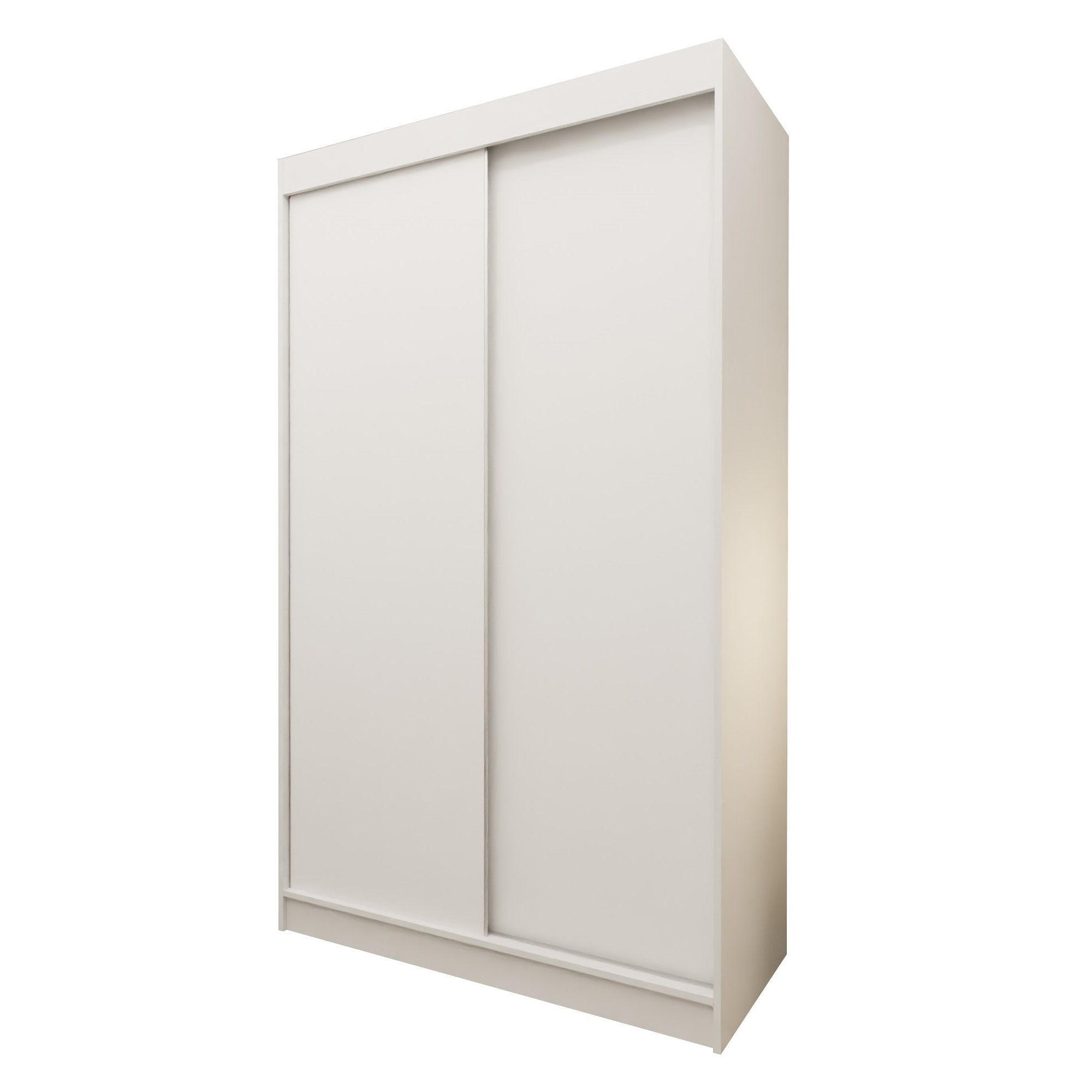 Masseno Schwebetürenschrank Weiß 120x216x61 cm