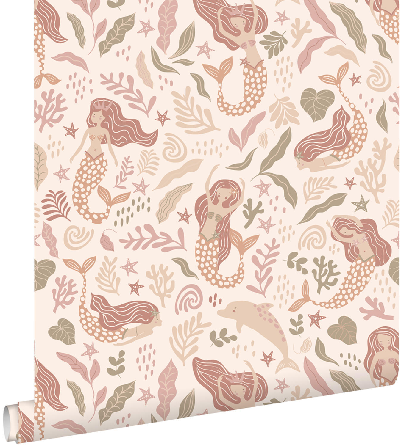TAPETE Meerjungfrauen 0.53 x 10.05 m - Pink, Papier (53/0.1cm) - ESTAhome