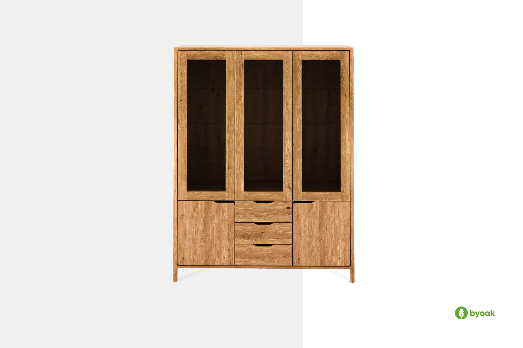 VITRINE PAUL Kernbuche - Kernbuche, Holz (140/188/40cm) - byoak