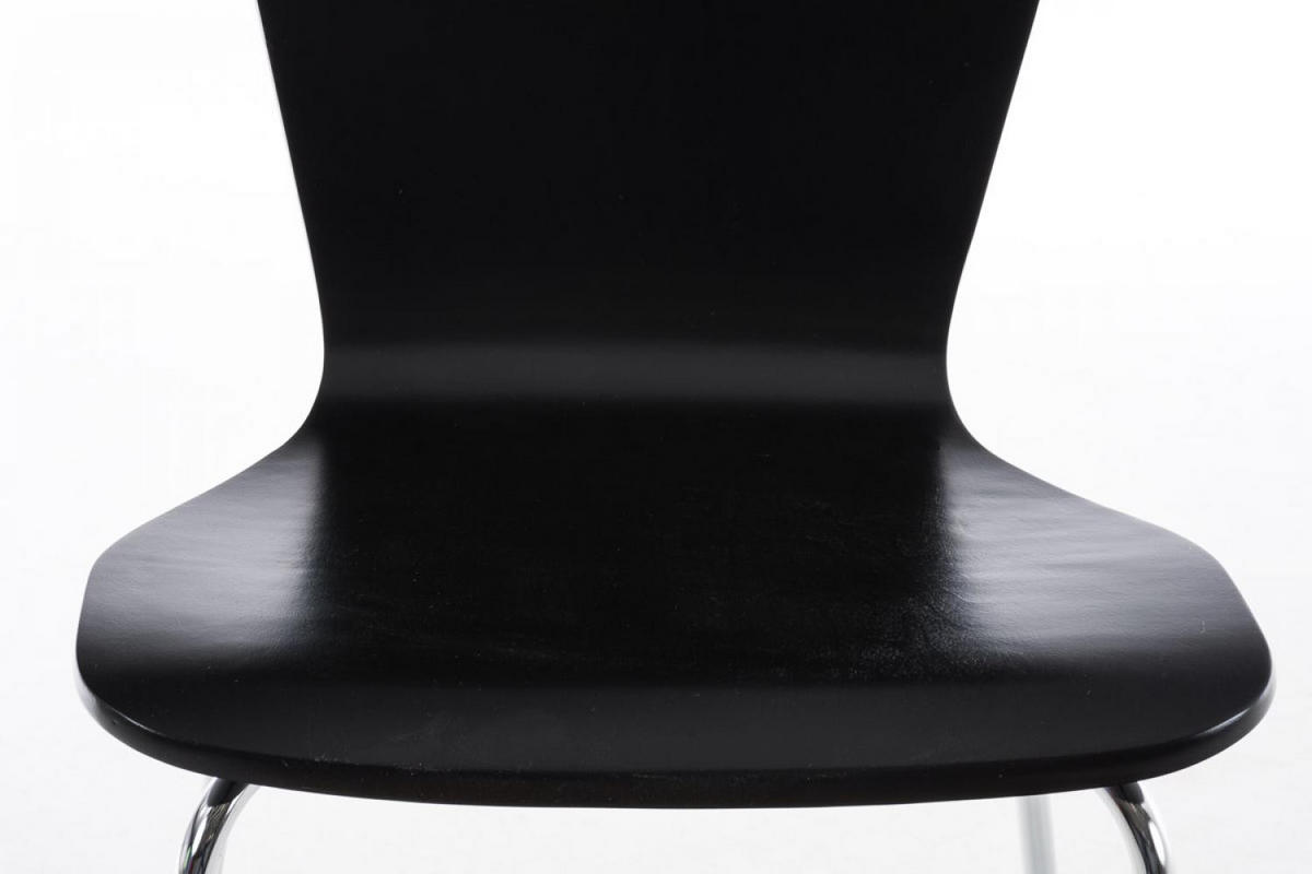 BESUCHERSTUHL Holz Schwarz - Schwarz, Holz/Metall (43/84/50cm) - CLP