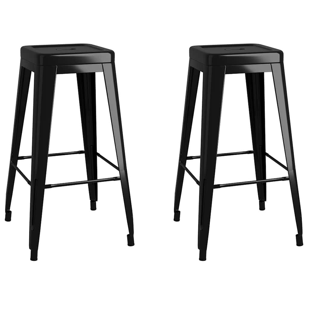 Deluke Barhocker Schwarz 43x77x43 cm