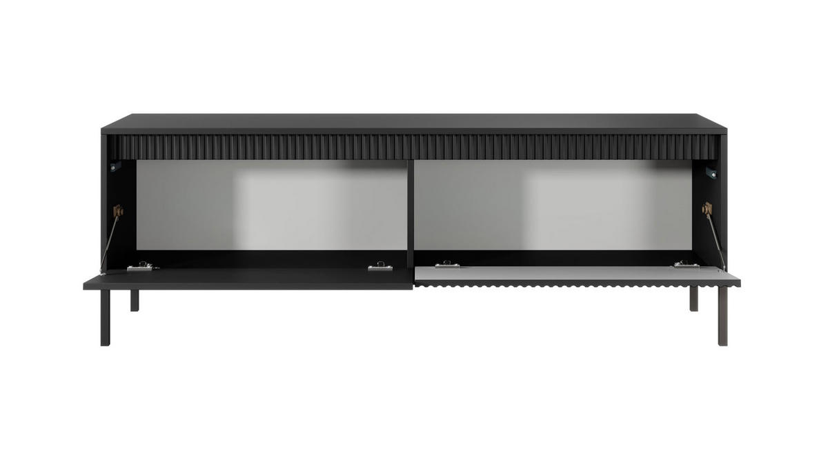 LOWBOARD Senso schwarz 154 / 40 / 54cm - Schwarz, Holz/Holzwerkstoff (154/40/54cm) - Feldmann-Wohnen