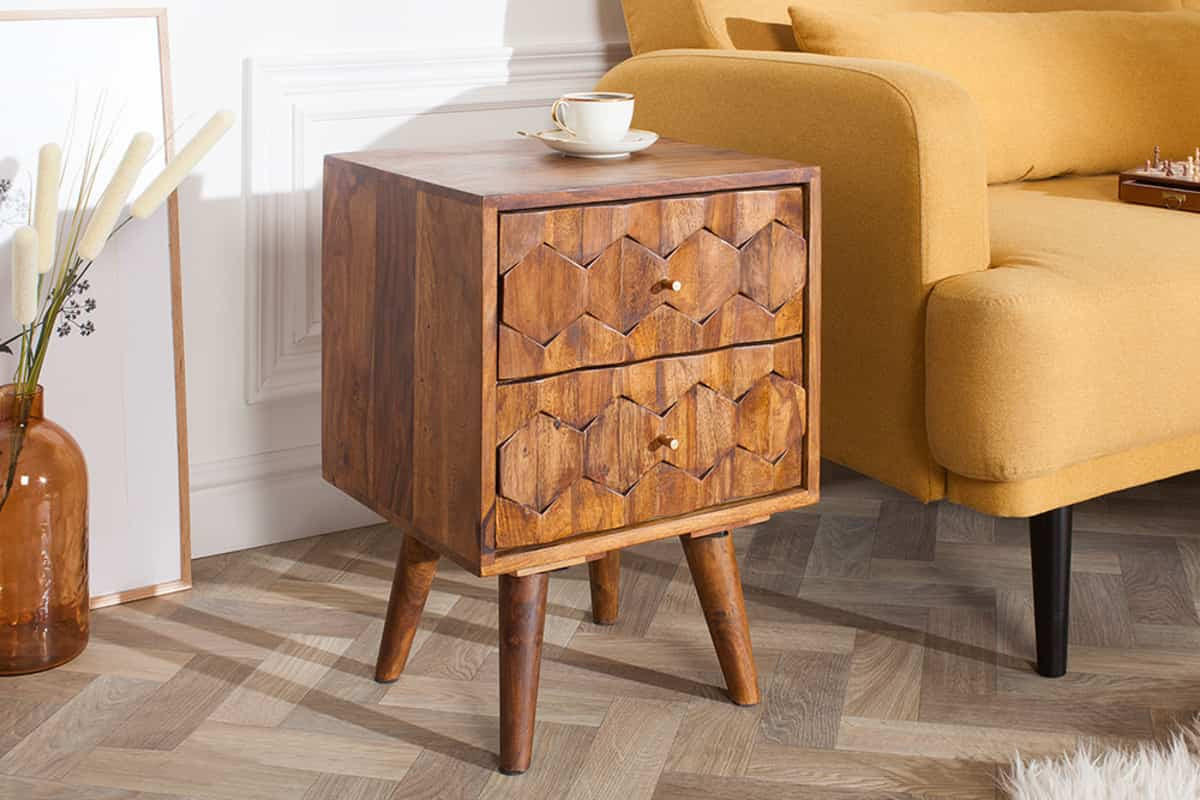 COUCHTISCH MYSTIC LIVING Sheesham rechteckig Natur 40cm - Braun, Holz (35/40/56cm) - riess-ambiente