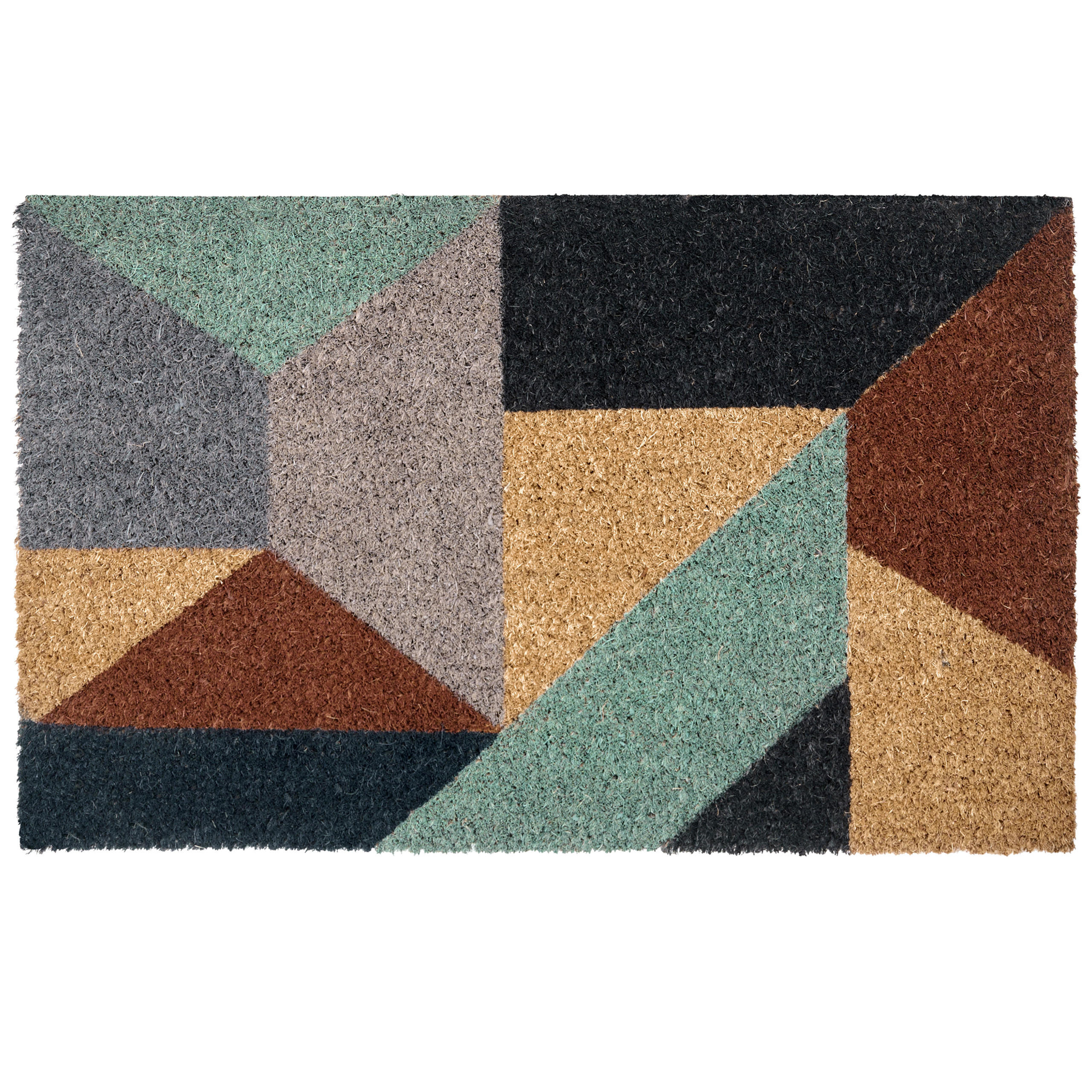 FUSSMATTE Bunt 45/75 cm Kokosfasern Kipmik - Multicolor, Textil (45/75cm) - Beliani