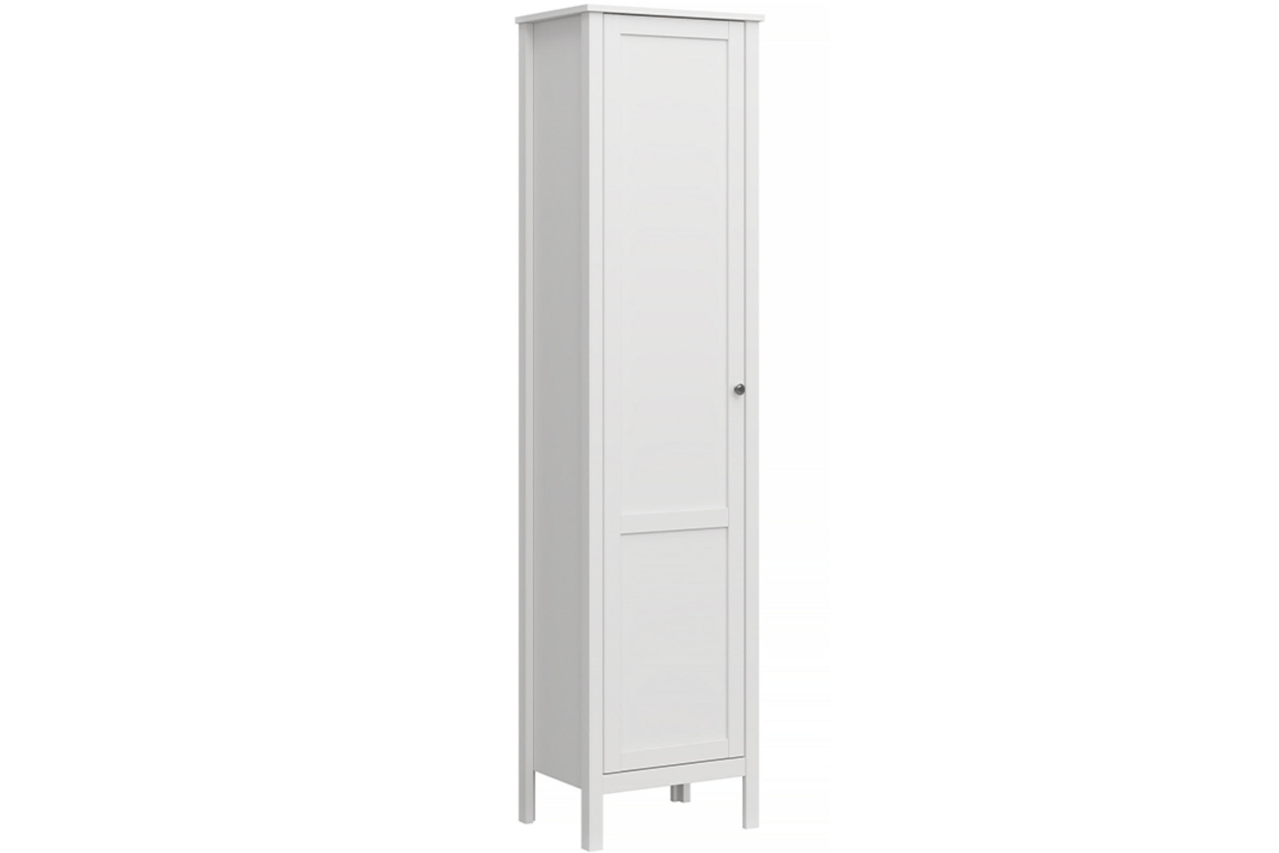 STANDREGAL FARGE mit Türen, weiß - Weiß, Holz (50/201/37cm) - KONSIMO®