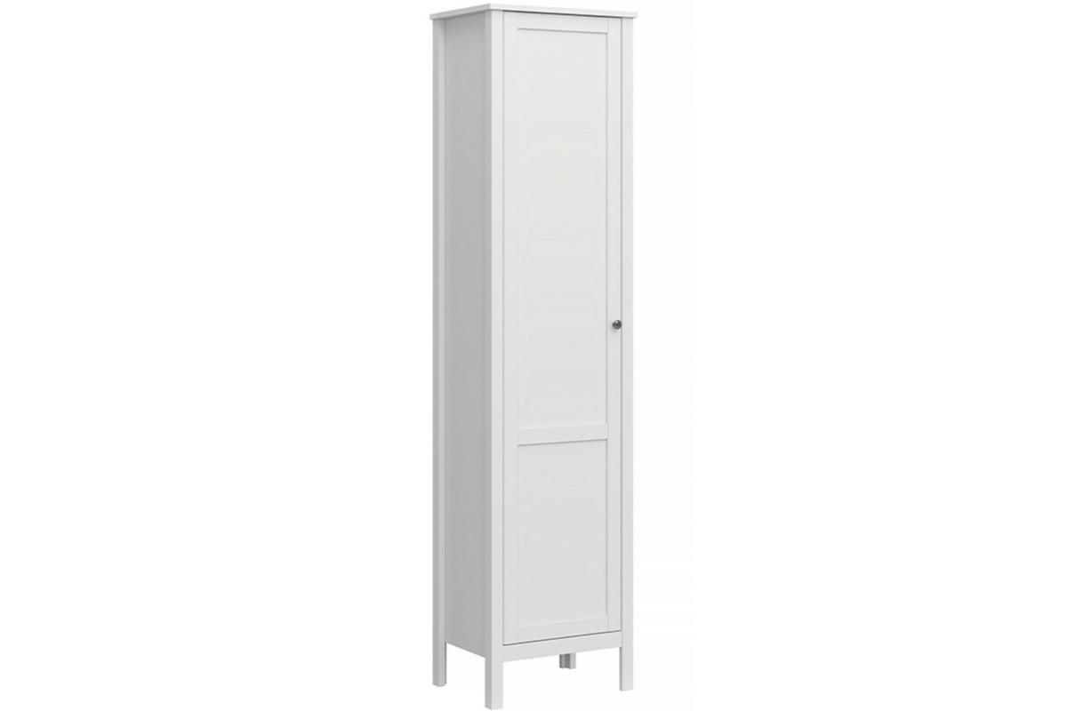 STANDREGAL FARGE mit Türen, weiß - Weiß, Holz (50/201/37cm) - KONSIMO®