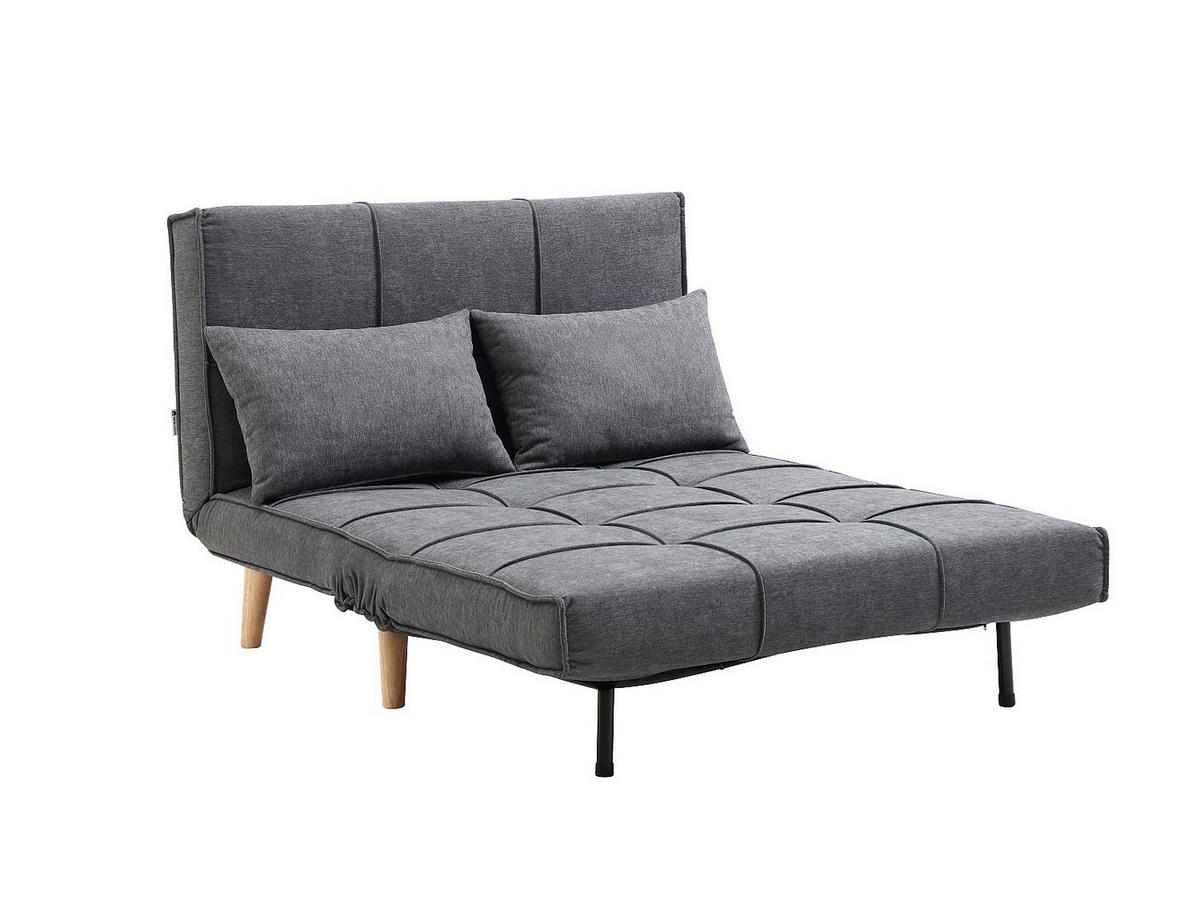 SCHLAFSESSEL - 1 Person - stoff - grau Chila - Grau, Holz/Textil (110/83/76cm) - Vente-Unique