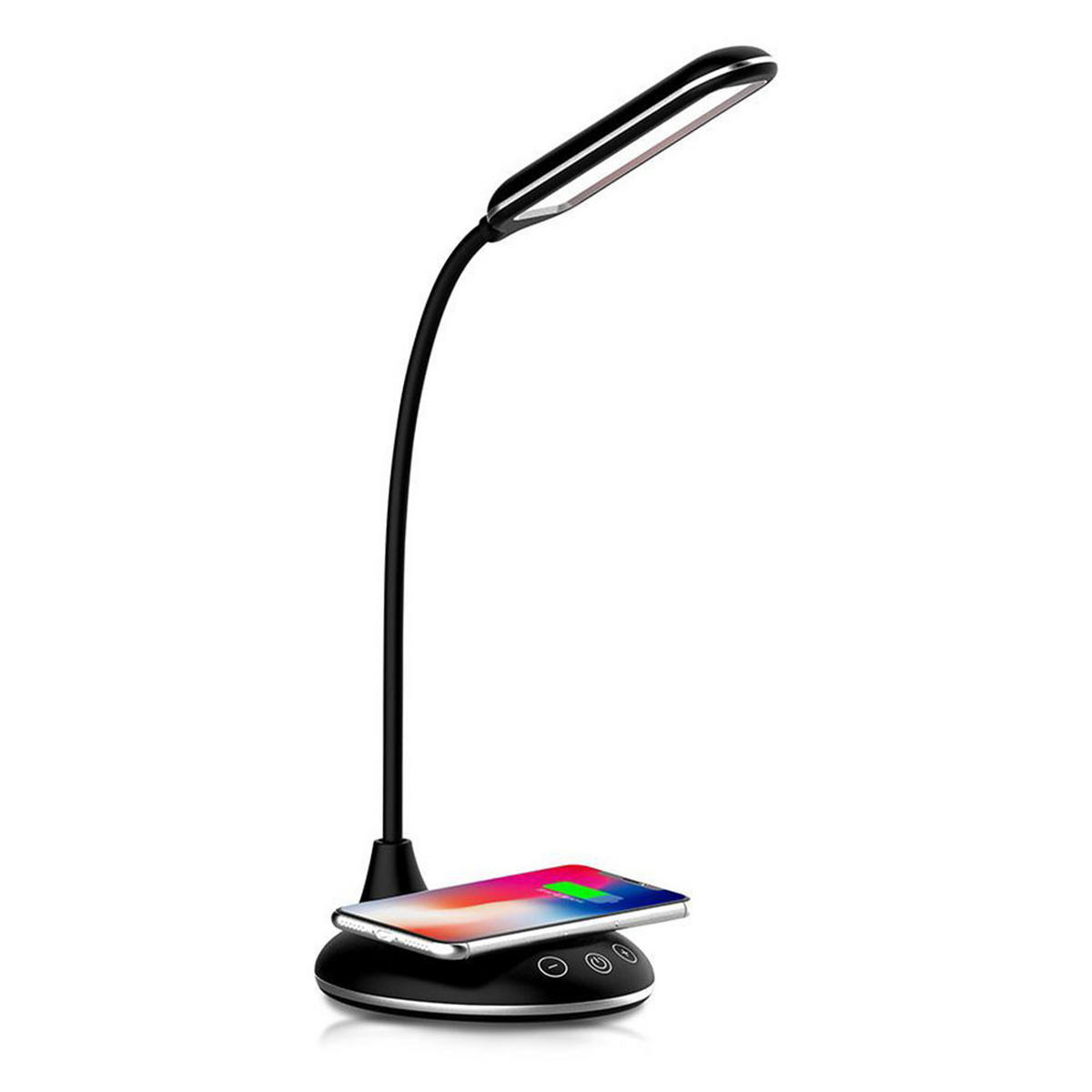 LED TISCHLEUCHTE Kunststoff Schwarz - Schwarz, Metall (14.3/12.7/31cm)