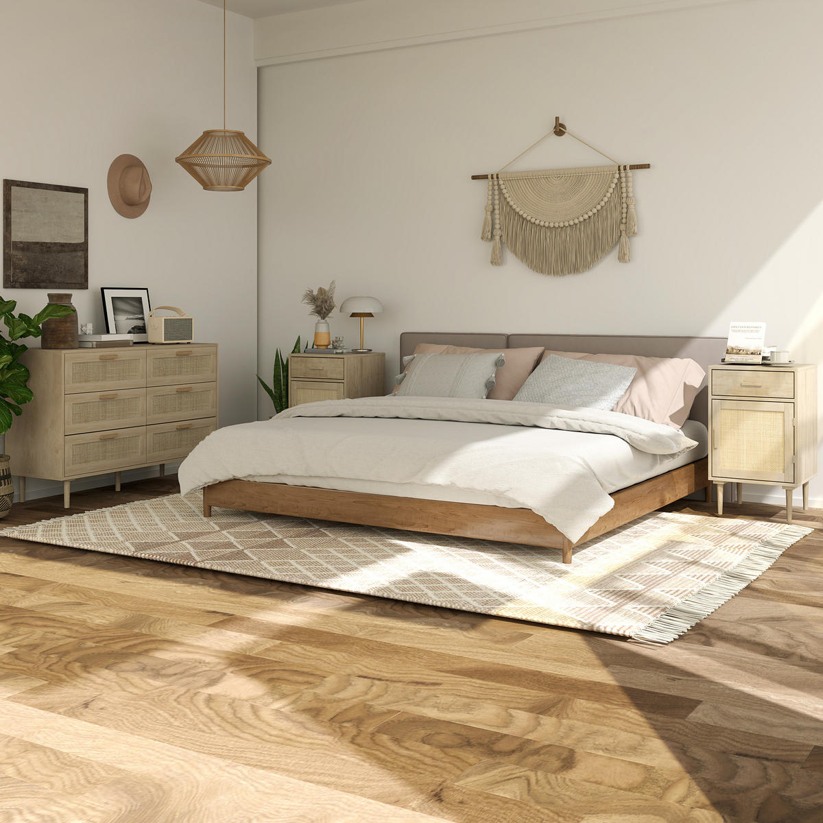 KOMMODE Hellbraun 110/40/75 cm - Naturfarben, Holzwerkstoff (110/75/40cm) - PANGIVO