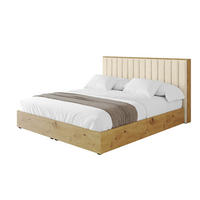 POLSTERBETT mit Bettkasten und Lattenrost, Bett mit Matratze H3/H4 - ENZO4 140x200 Beige - Ecru, Holzwerkstoff/Textil (140/200cm) - ALTDECOR