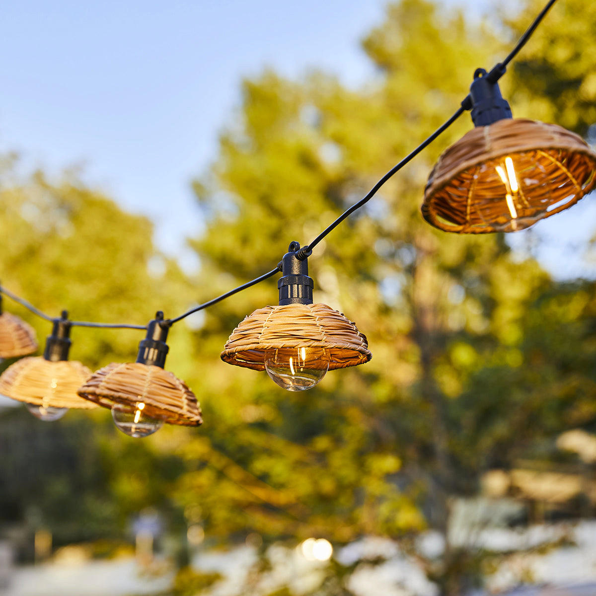 COTTAGE 10 LED 5,7 m Lichterkette aus Polyrattan - Beige, Kunststoff (600cm) - Lumisky