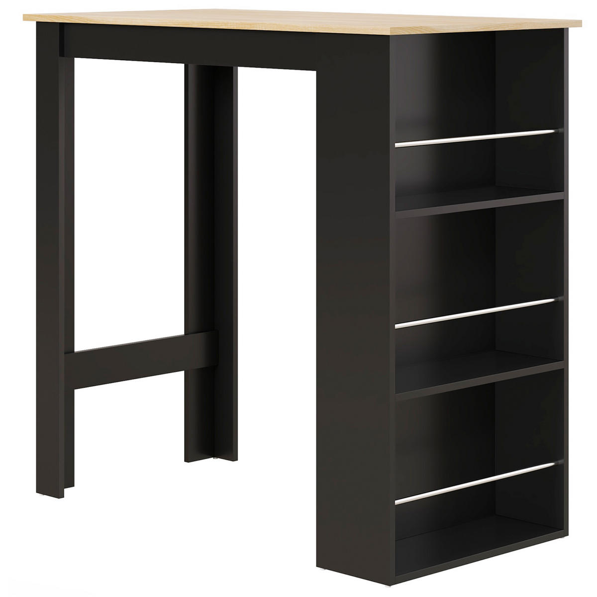 BARTISCH Schwarz 1 Stück - Schwarz, Kunststoff (112/57/106cm) - GiPP